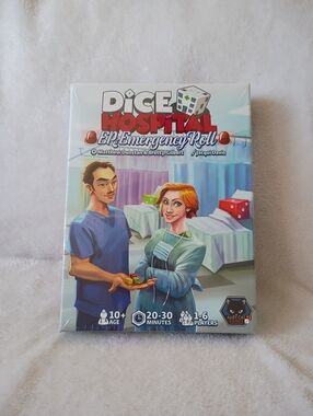 Dice Hospital: ER Emergency Roll Board Game - Blue & White